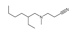 3-[2-ethylhexyl(methyl)amino]propanenitrile Structure