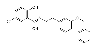 5-chloro-2-hydroxy-N-[2-(3-phenylmethoxyphenyl)ethyl]benzamide结构式