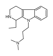 3-(1-ethyl-1,2,3,4-tetrahydropyrido[3,4-b]indol-9-yl)-N,N-dimethylpropan-1-amine结构式