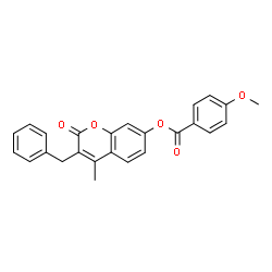 (3-benzyl-4-methyl-2-oxochromen-7-yl) 4-methoxybenzoate structure