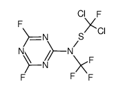 S-(dichlorofluoromethyl)-N-(4,6-difluoro-1,3,5-triazin-2-yl)-N-(trifluoromethyl)thiohydroxylamine结构式