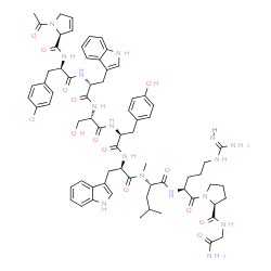 GnRH, (Ac-dehydro-Pro(1)-4-Cl-Phe(2)-Trp(3,6))-N-(alpha)-MeLeu(7)-结构式