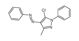 Pyrazole, 5-chloro-3-methyl-1-phenyl-4-phenylazo-结构式