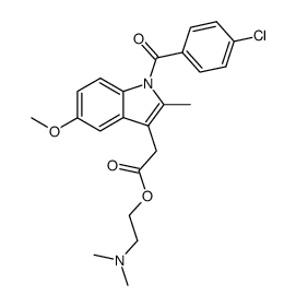 1-(4-Chlorbenzoyl)-5-methoxy-2-methyl-3-indolylessigsaeure-(2-dimethylamino)ethylester结构式