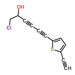 1-氯-6-(5-炔噻吩-2-基)-3,5-己二炔-2-醇结构式