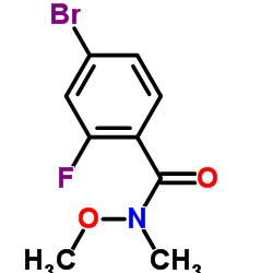 N-甲氧基-N-甲基4-溴-2-氟苯甲酰胺结构式