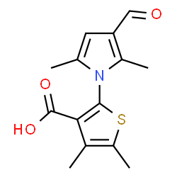 2-(3-Formyl-2,5-dimethyl-1H-pyrrol-1-yl)-4,5-dimethyl-3-thiophenecarboxylic acid structure