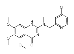 2-[(4-chloro-pyridin-2-ylmethyl)-methyl-amino]-5,6,7-trimethoxy-1H-quinazolin-4-one Structure