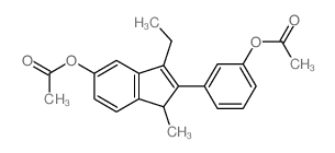 3-(5-(Acetyloxy)-3-ethyl-1-methyl-1H-inden-2-yl)phenyl acetate Structure