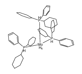 hexahydridotris(dicyclohexyl(phenyl)phosphine)molybdenum(VI) Structure