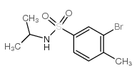 N-异丙基-3-溴-4-甲基苯磺酰胺结构式