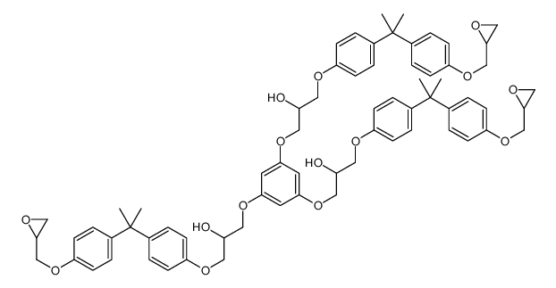 1,1',1''-[benzene-1,3,5-triyltris(oxy)]tris[3-[4-[1-methyl-1-[4-(oxiranylmethoxy)phenyl]ethyl]phenoxy]propan-2-ol] structure