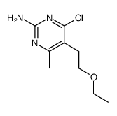 5-(2-ethoxy-ethyl)-4-chloro-6-methyl-pyrimidin-2-ylamine结构式