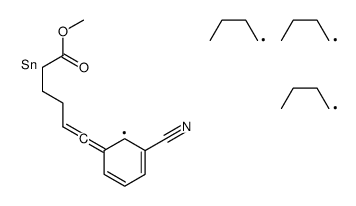 methyl 6-(3-cyanophenyl)-6-tributylstannylhex-5-enoate结构式