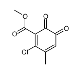 2-chloro-3-methyl-5,6-dioxo-1,3-cyclohexadiene-carboxylic acid methyl ester Structure