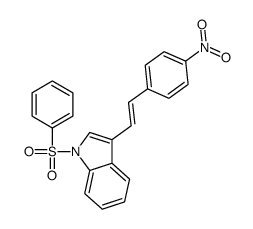 1-(benzenesulfonyl)-3-[2-(4-nitrophenyl)ethenyl]indole Structure