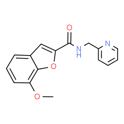 7-methoxy-N-(pyridin-2-ylmethyl)-1-benzofuran-2-carboxamide结构式