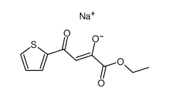 Sodium; (Z)-1-ethoxycarbonyl-3-oxo-3-thiophen-2-yl-propen-1-olate Structure