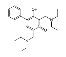 2,6-bis(diethylaminomethyl)-1-oxido-4-phenylpyrimidin-1-ium-5-ol结构式