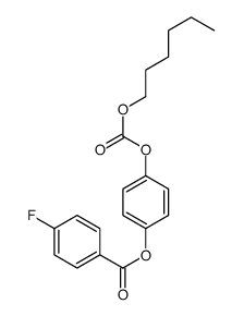 (4-hexoxycarbonyloxyphenyl) 4-fluorobenzoate Structure