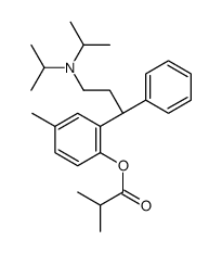 [2-[(1S)-3-[di(propan-2-yl)amino]-1-phenylpropyl]-4-methylphenyl] 2-methylpropanoate结构式