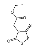 ethyl 2-(3-oxo-5-sulfanylidene-1,2,4-dithiazolidin-4-yl)acetate结构式