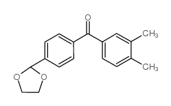 3,4-DIMETHYL-4'-(1,3-DIOXOLAN-2-YL)BENZOPHENONE结构式