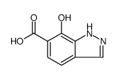 1H-Indazole-6-carboxylic acid, 7-hydroxy structure