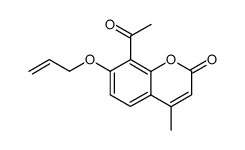 8-acetyl-7-allyloxy-4-methylchromen-2-one结构式