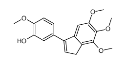 2-methoxy-5-(4,5,6-trimethoxy-3H-inden-1-yl)phenol Structure