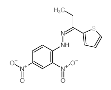 1-Propanone,1-(2-thienyl)-, 2-(2,4-dinitrophenyl)hydrazone Structure