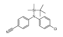 4-(N-[tert-butyl(dimethyl)silyl]-4-chloroanilino)benzonitrile结构式