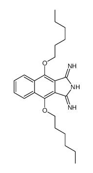 4,9-dihexoxy-3-iminobenzo[f]isoindol-1-amine Structure