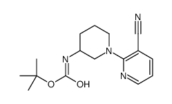 (3-Cyano-3,4,5,6-tetrahydro-2H-[1,2]bipyridinyl-3-yl)-carbamicacidtert-butylester Structure