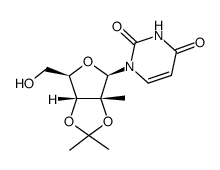 2'-C-methyl-2',3'-O-isopropylidenuridine结构式