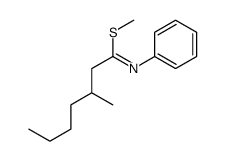 methyl 3-methyl-N-phenylheptanimidothioate结构式