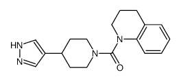 (3,4-Dihydro-2H-quinolin-1-yl)[4-(1H-pyrazol-4-yl)piperidin-1-yl]methanone结构式