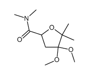 3,3-Dimethoxy-2,2-dimethyl-5-dimethylaminocarbonyl-tetrahydrofuran Structure