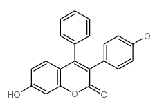 7-hydroxy-4-phenyl-3-(4-hydroxyphenyl)coumarin结构式