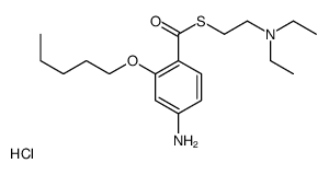 BENZOIC ACID, 4-AMINO-2-PENTYLOXYTHIO-, S-(2-(DIETHYLAMINO)ETHYL) ESTE R, MONOHYD Structure