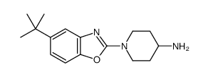 1-(5-tert-butyl-1,3-benzoxazol-2-yl)piperidin-4-amine结构式