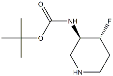 Tert-butyl N-[(3R,4R)-4-fluoropiperidin-3-yl]carbamate Structure