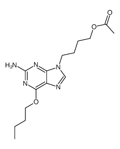 9-(4-acetoxybutyl)-6-butoxyguanine Structure