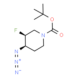 (3,4)-cis-tert-butyl 4-azido-3-fluoropiperidine-1-carboxylate结构式