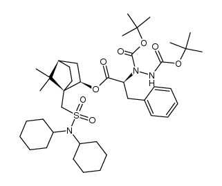 [(1S,2R)-10-(N,N-dicyclohexylaminosulfonyl)born-2-yl] [(2S)-2-(N,N'-di-tert-butoxycarbonyl)]hydrazino-3-phenylpropionate结构式