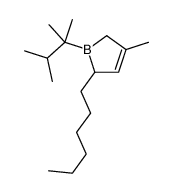 1-(2,3-dimethylbutan-2-yl)-2-hexyl-4-methyl-2,5-dihydroborole结构式