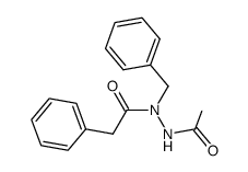 N'-acetyl-N-benzyl-2-phenylacetohydrazide Structure