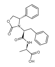 (R)-2-((S)-2-((S)-2-oxo-4-phenyloxazolidin-3-yl)-3-phenylpropanamido)propanoic acid结构式