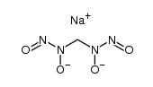 sodium methane-1,1-bis(diazene-N-oxide-N'-hydroxylate)结构式