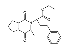 ethyl (2S)-2-[(3S,8aS)-3-methyl-1,4-dioxo-6,7,8,8a-tetrahydro-3H-pyrrolo[1,2-a]pyrazin-2-yl]-4-phenylbutanoate structure